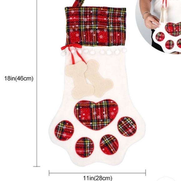 Dog Paw Christmas Stockings - Picture 3 of 5